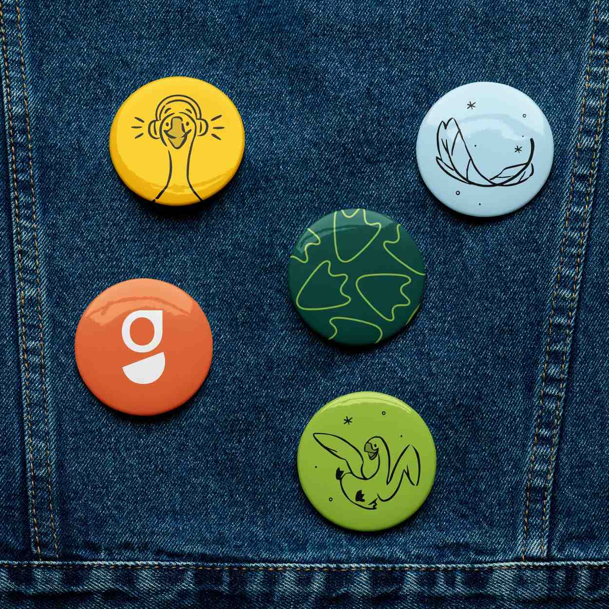Goosey Good Times Pin Button Set