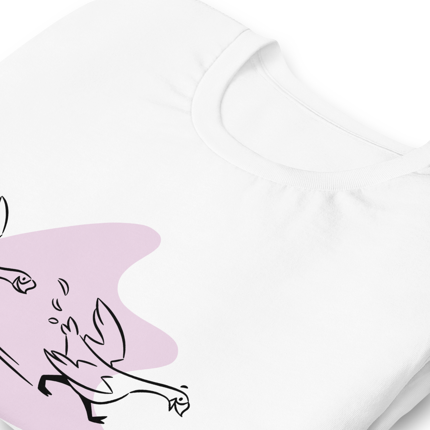 Lilac Duck, Duck, Goosechase Unisex T-shirt - Orange, Mustard, Cream or White