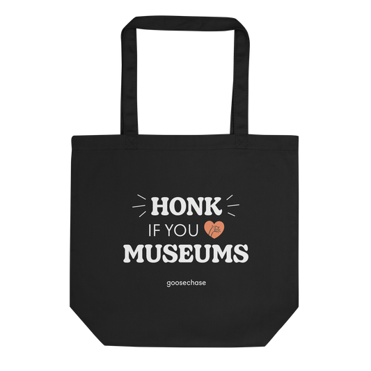 Honk If You Love Museums Tote Bag - Black