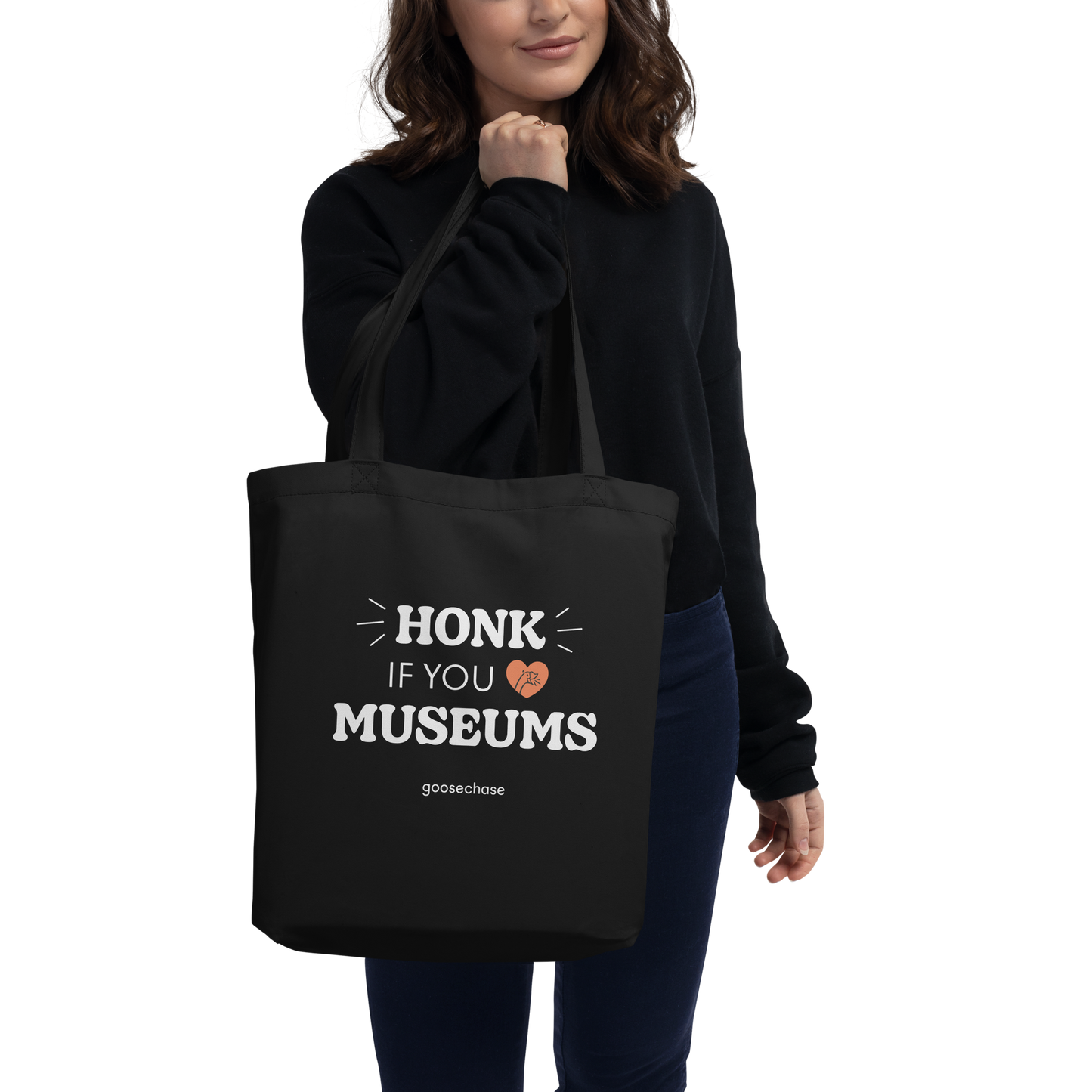 Honk If You Love Museums Tote Bag - Black