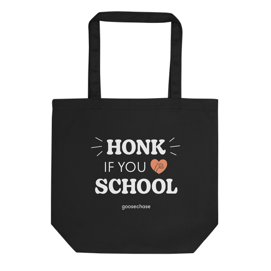 Honk If You Love School Tote Bag - Black