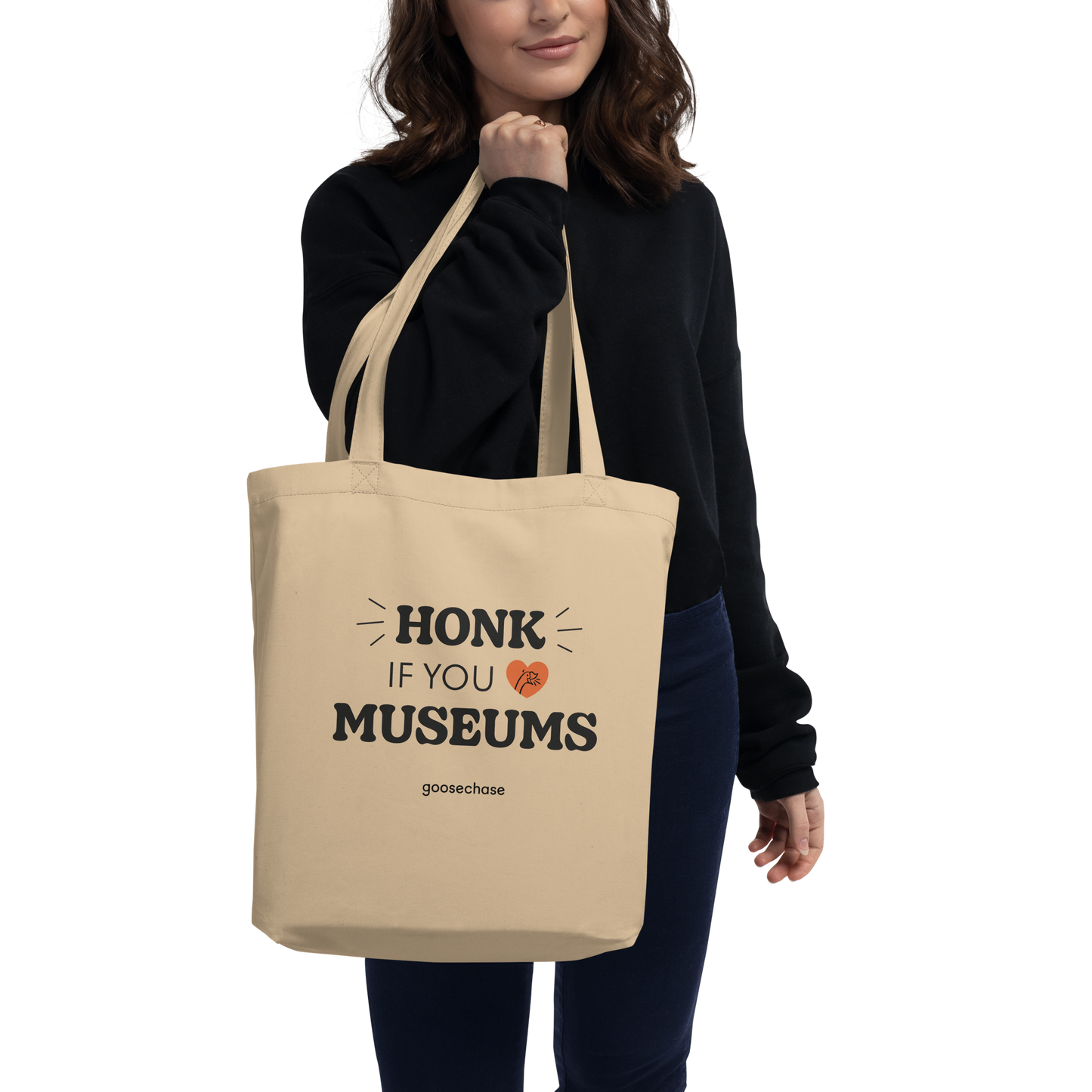 Honk If You Love Museums Tote Bag - Tan