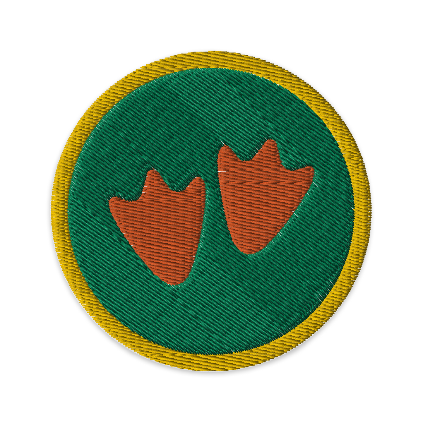 Goose Steps Embroidered Patch - Circle