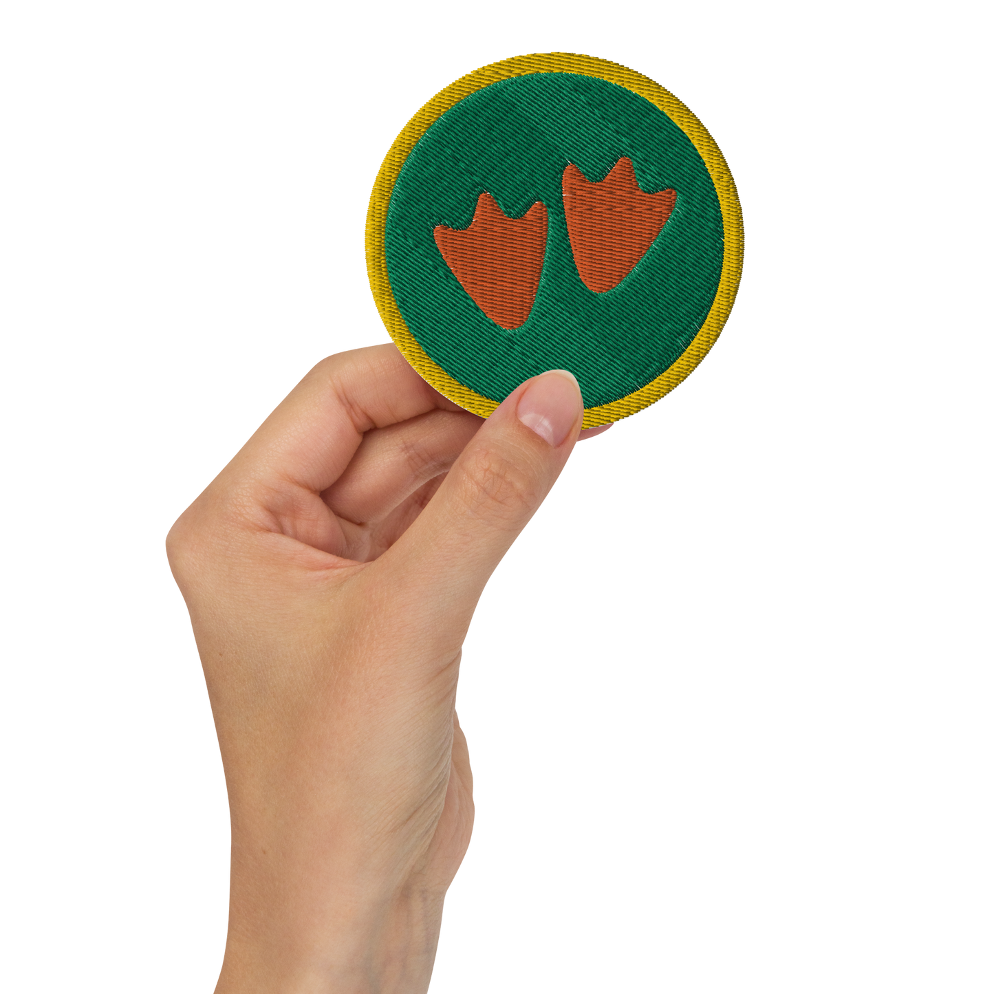 Goose Steps Embroidered Patch - Circle