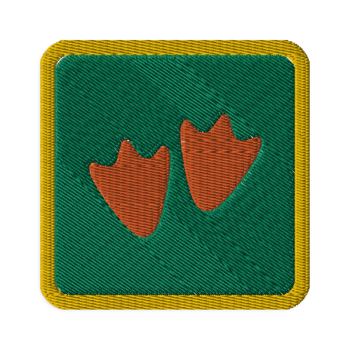 Goose Steps Embroidered Patch - Square