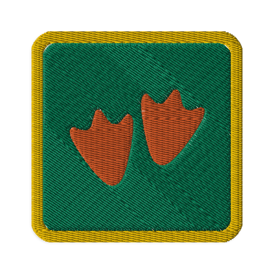 Goose Steps Embroidered Patch - Square