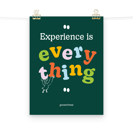 Experience is Everything Poster - 12x16"