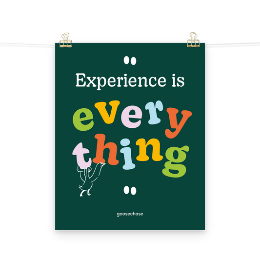 Experience is Everything Poster - 16x20