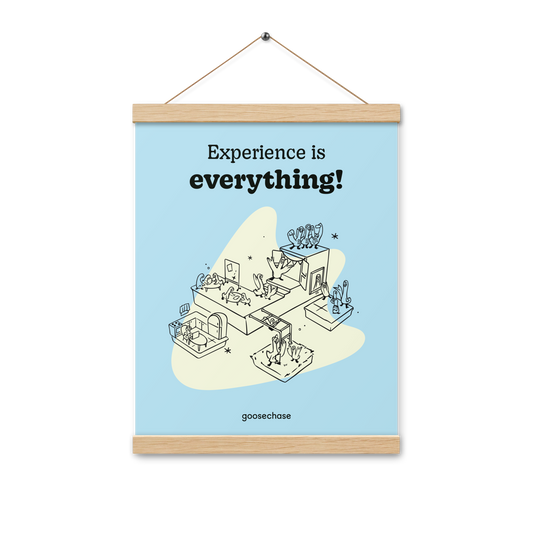 Experience is Everything in Education Poster with Hangers - 12x16