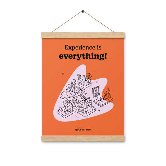 Experience is Everything Everywhere Poster with Hangers - 12x16