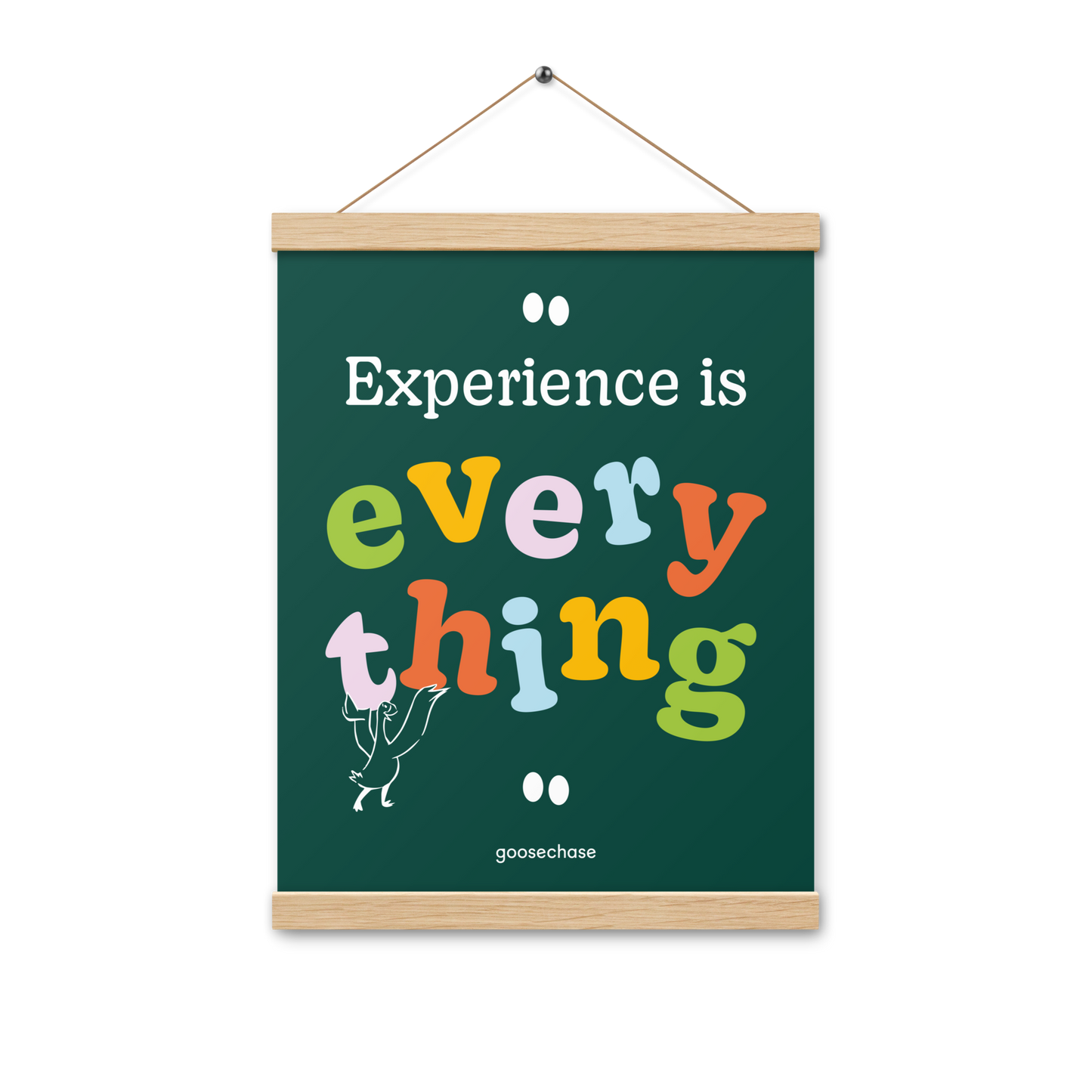 Experience is Everything Poster with Hangers - 12x16