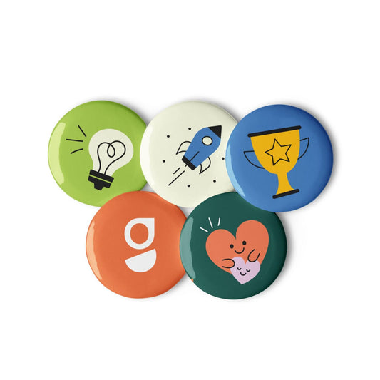 Quest & Conquer Pin Button Set