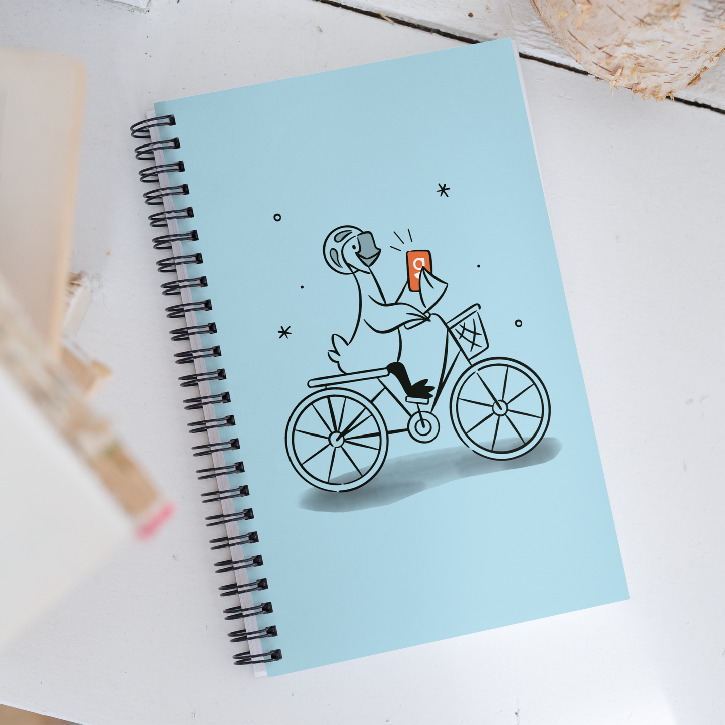 Wheels and Feathers Go Together Notebook