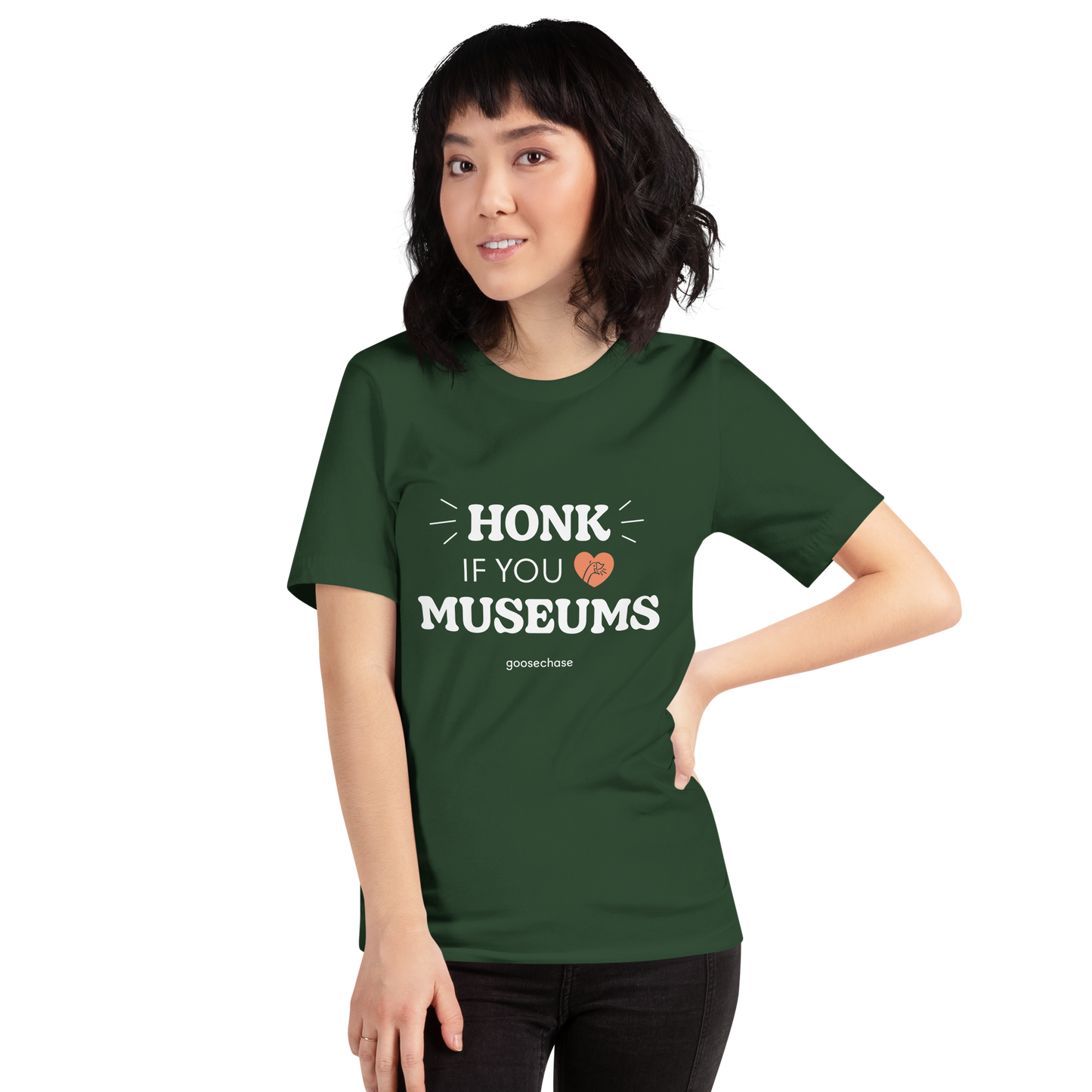 Honk if You Love Museums Unisex T-shirt - Green or Blue