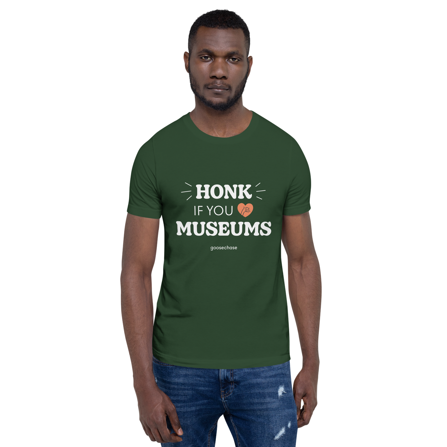 Honk if You Love Museums Unisex T-shirt - Green or Blue