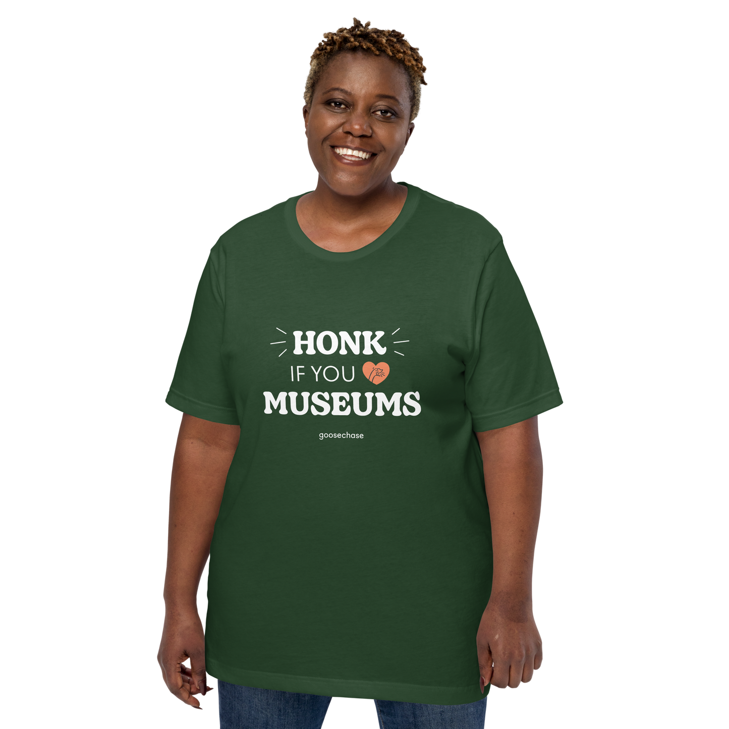 Honk if You Love Museums Unisex T-shirt - Green or Blue