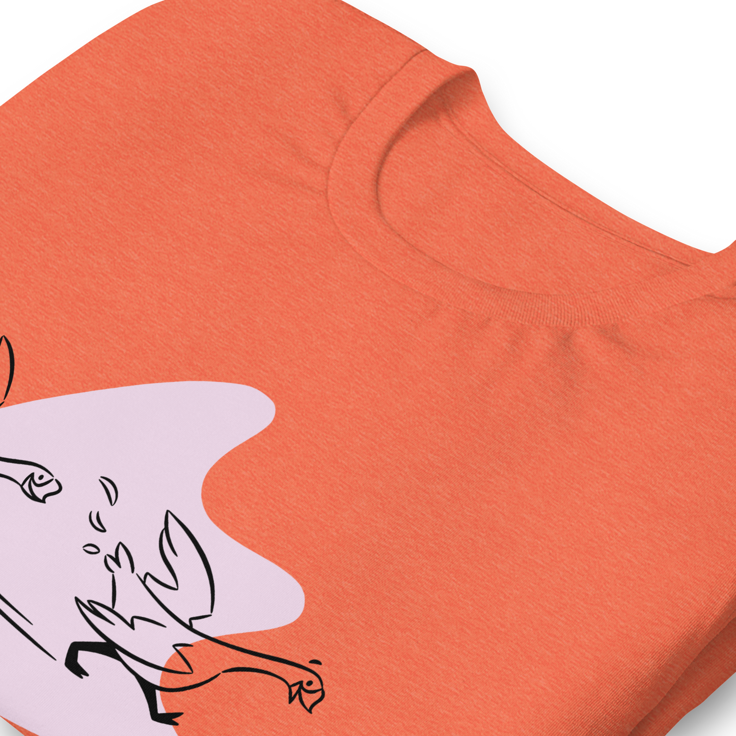 Lilac Duck, Duck, Goosechase Unisex T-shirt - Orange, Mustard, Cream or White