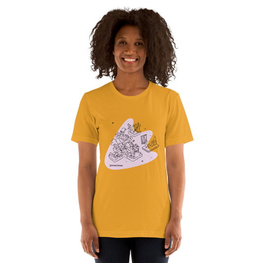 Goose Journeys Unisex T-shirt - Orange, Mustard, Cream or White