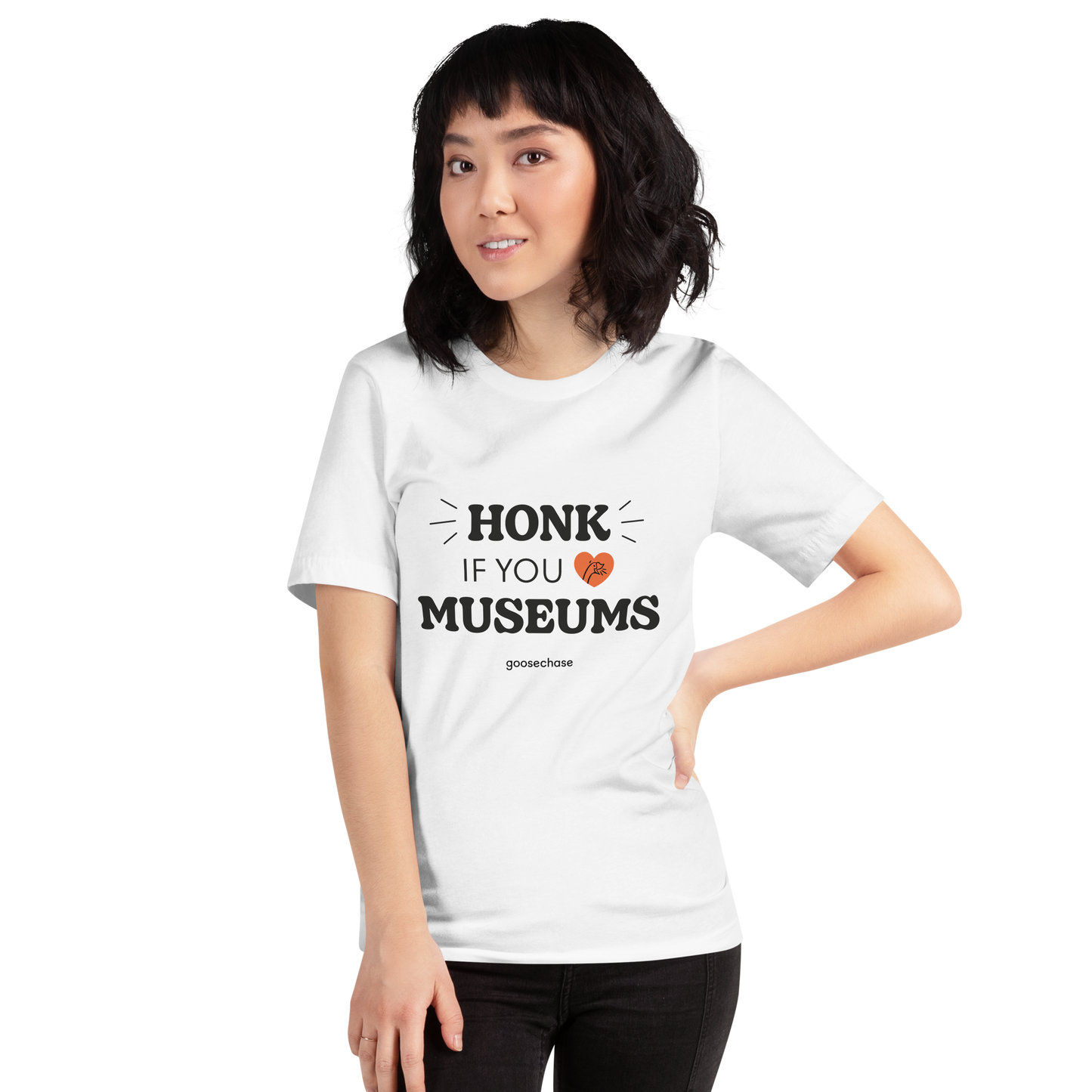 Honk if You Love Museums Unisex Shirt - White or Cream