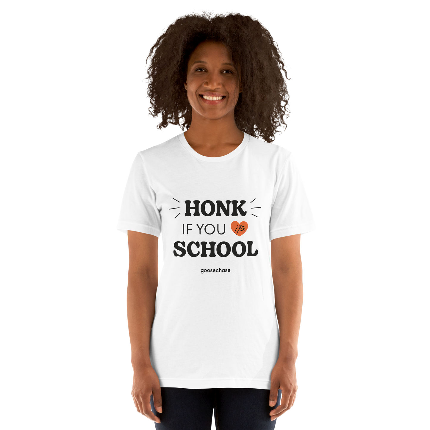 Honk If You Love School Unisex T-shirt - White or Cream