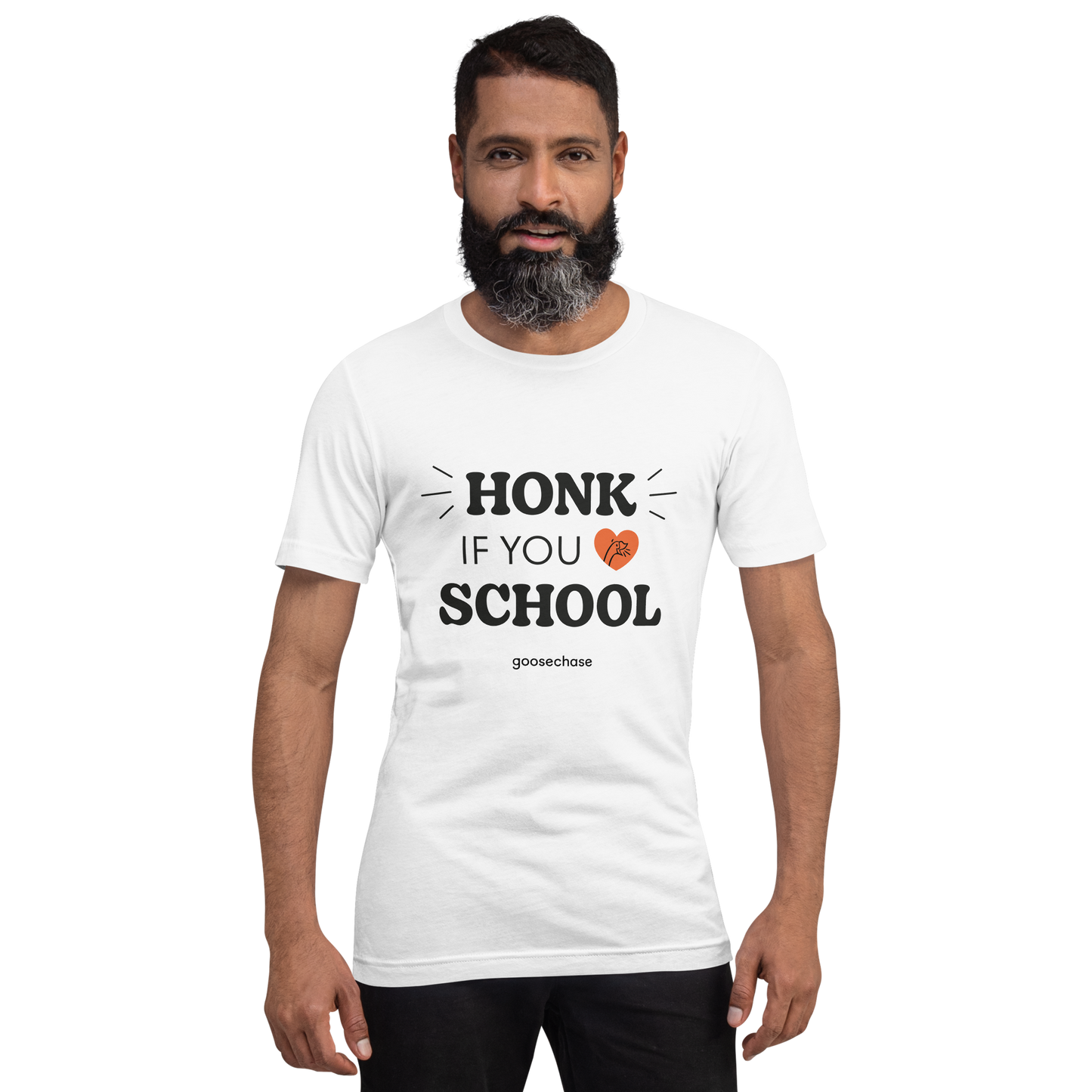 Honk If You Love School Unisex T-shirt - White or Cream