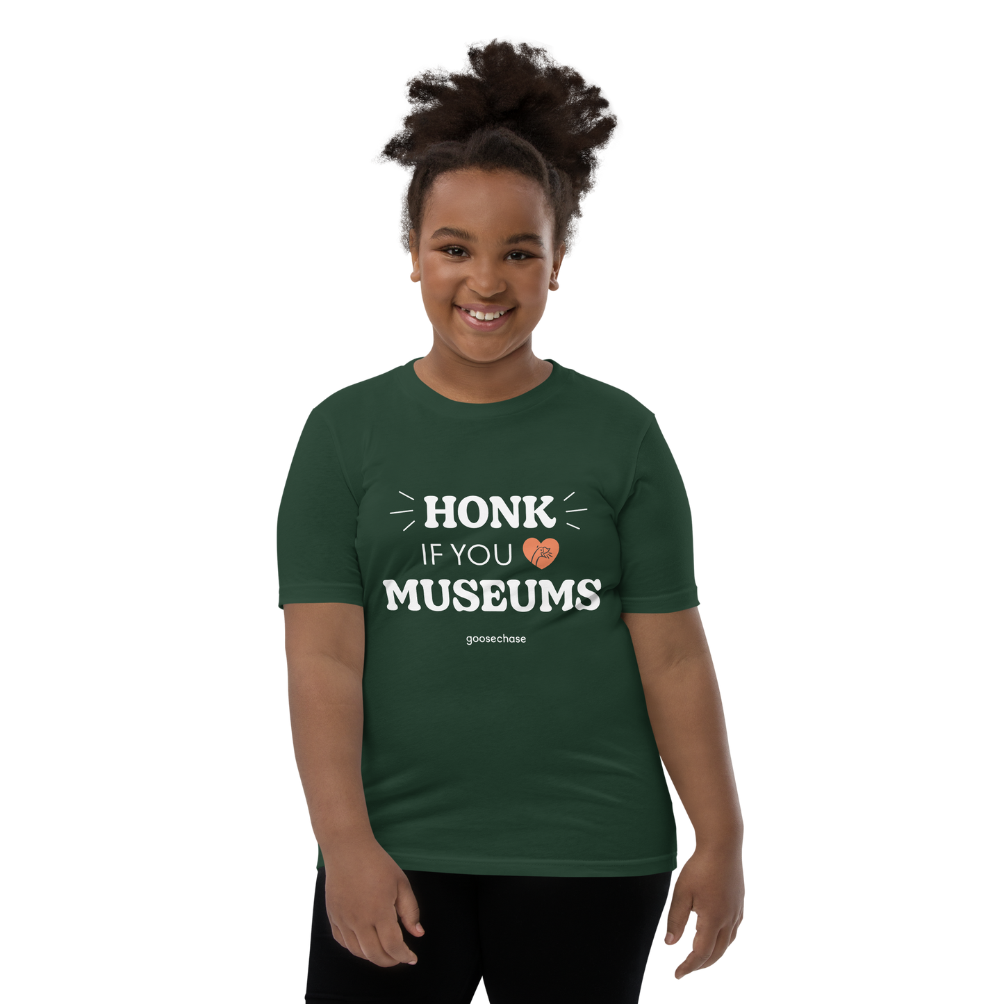 Honk if You Love Museums Youth T-Shirt - Green or Blue