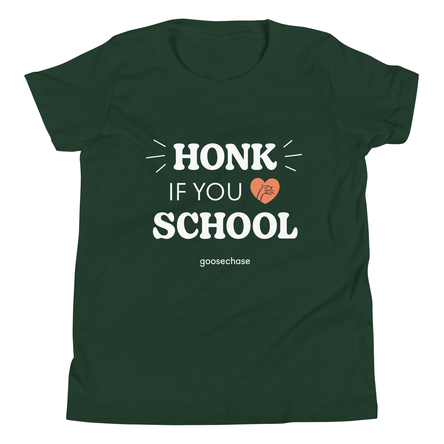 Honk If You Love School Youth T-Shirt - Green or Blue