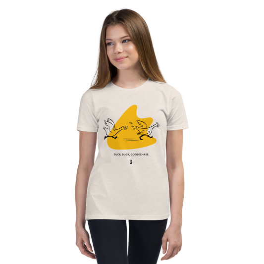 Yellow Duck, Duck, Goosechase Youth T-Shirt - Cream or White