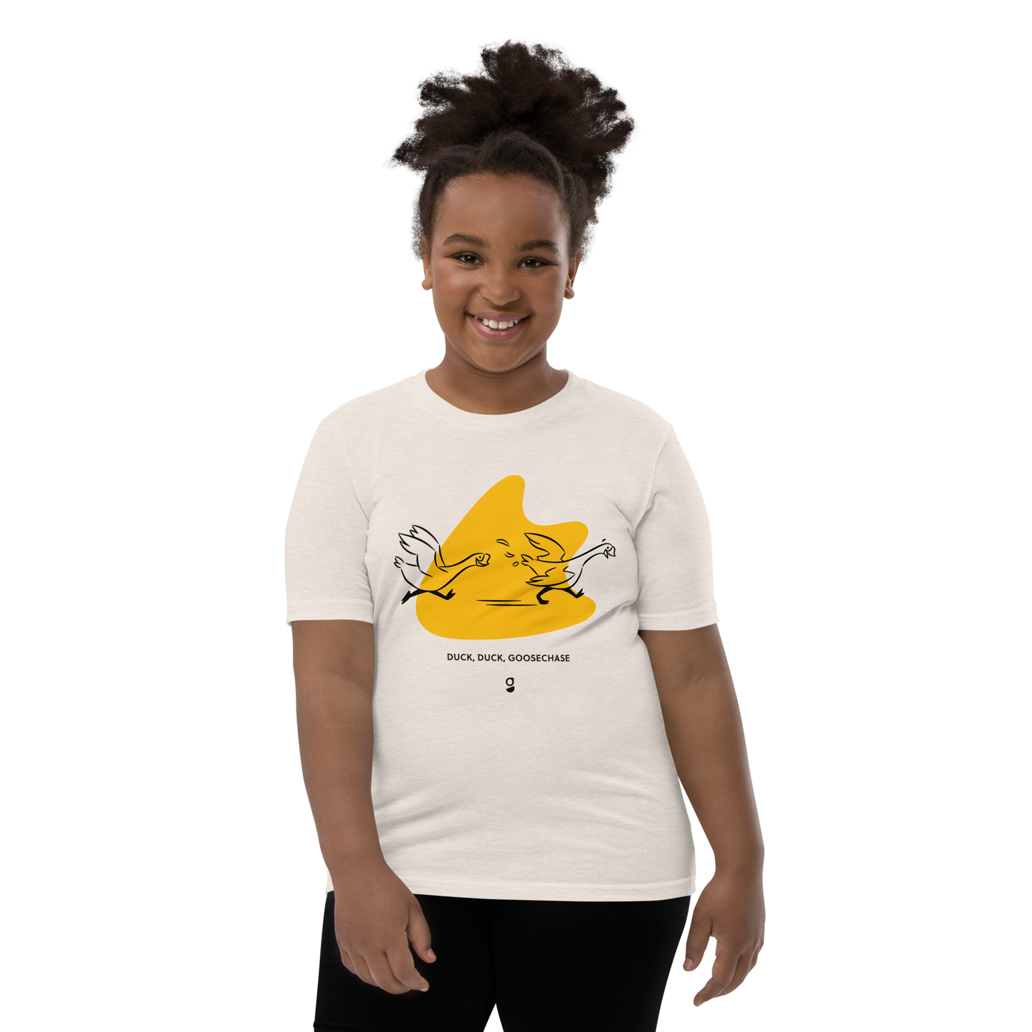 Yellow Duck, Duck, Goosechase Youth T-Shirt - Cream or White