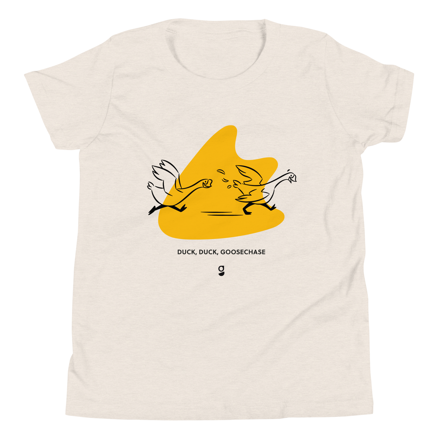 Yellow Duck, Duck, Goosechase Youth T-Shirt - Cream or White