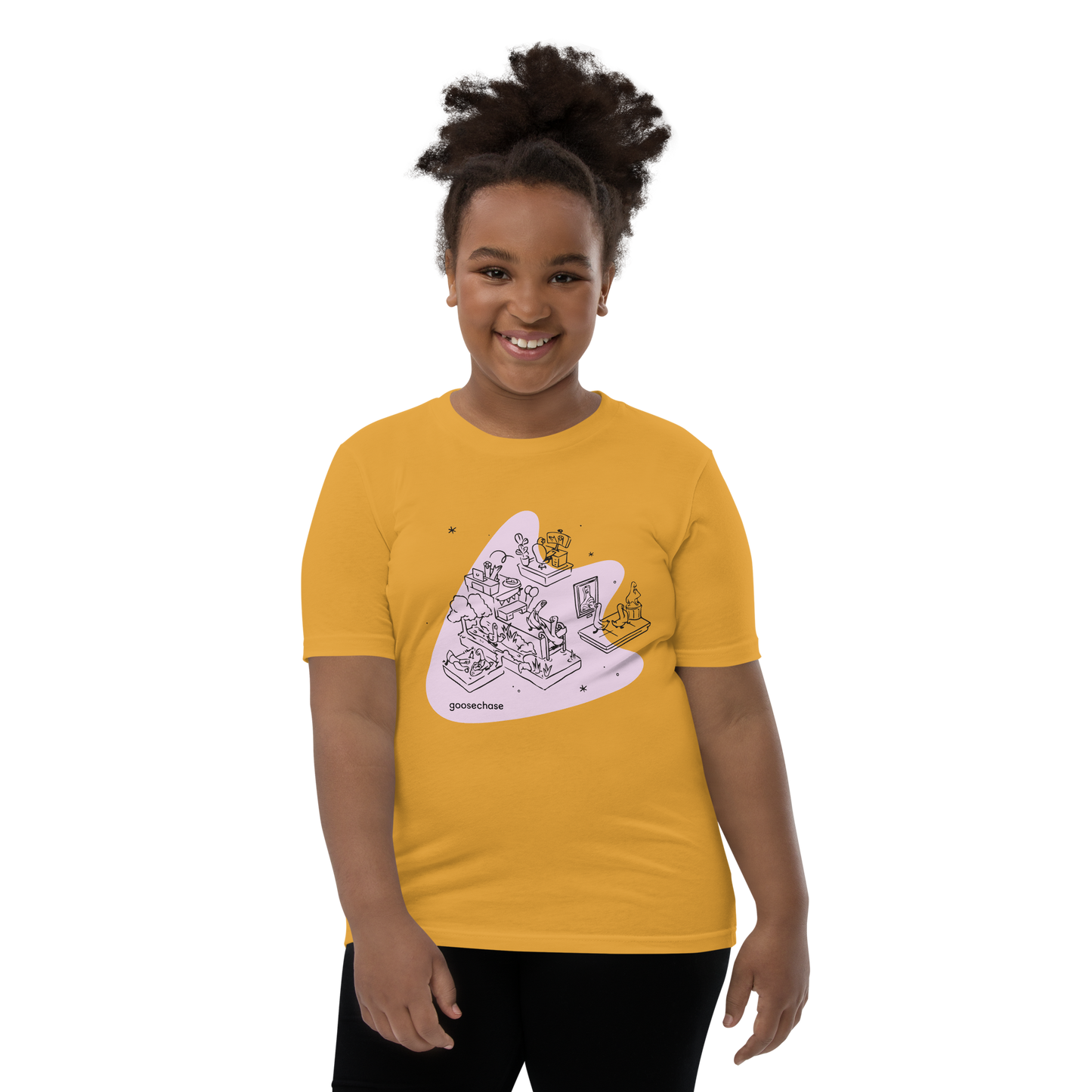 Goose Journeys Youth T-Shirt - Mustard, Cream or White