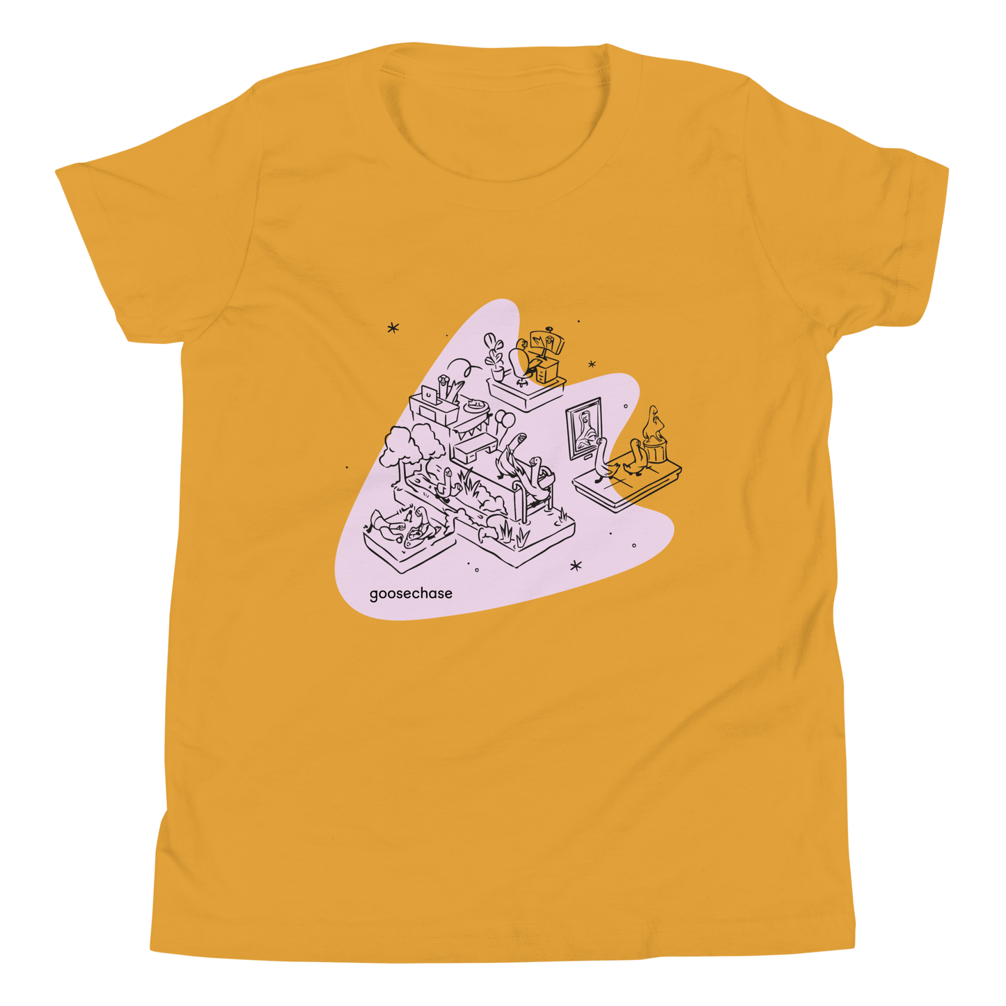 Goose Journeys Youth T-Shirt - Mustard, Cream or White