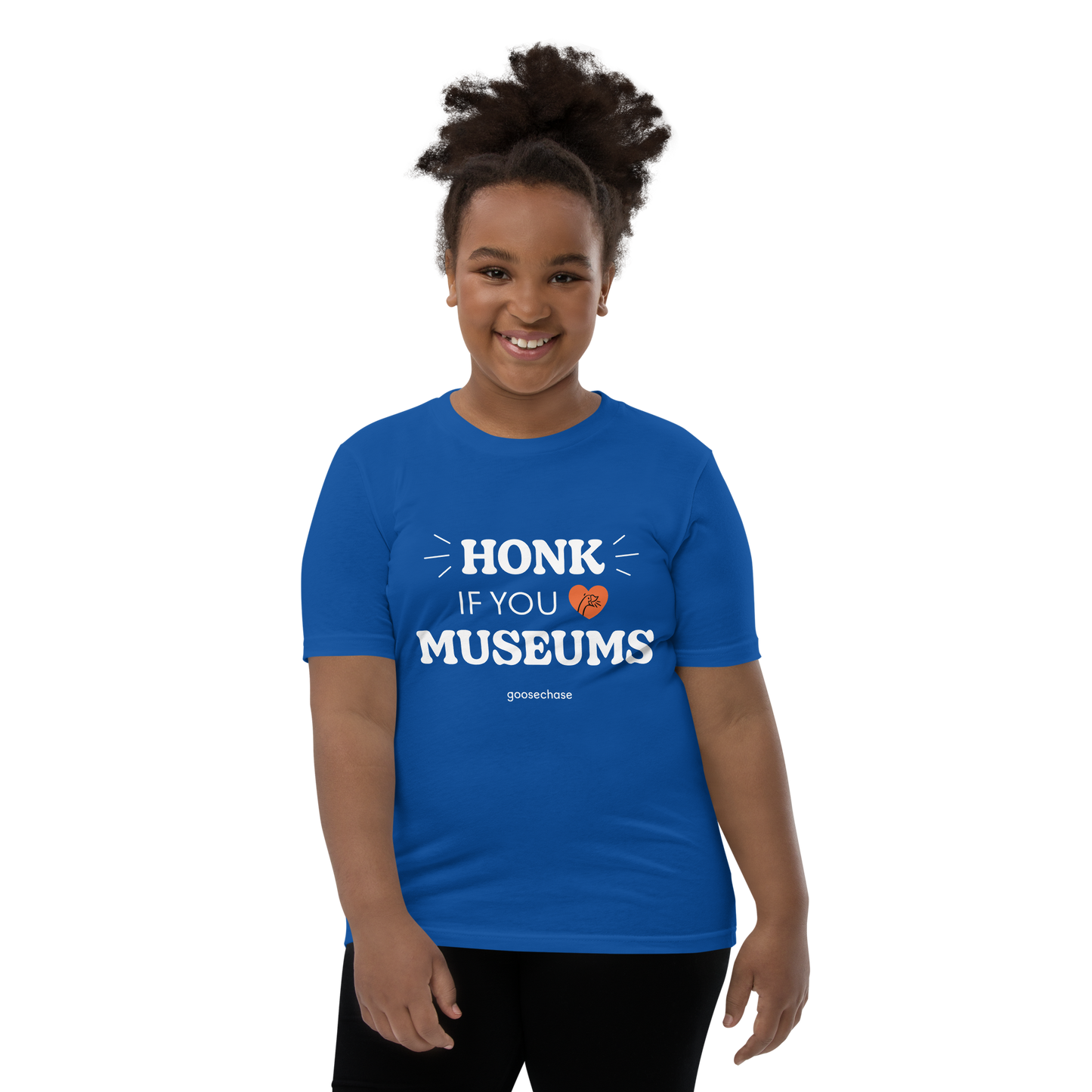 Honk if You Love Museums Youth T-Shirt - Green or Blue