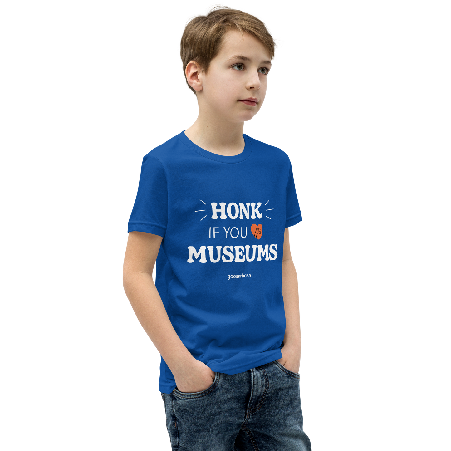 Honk if You Love Museums Youth T-Shirt - Green or Blue