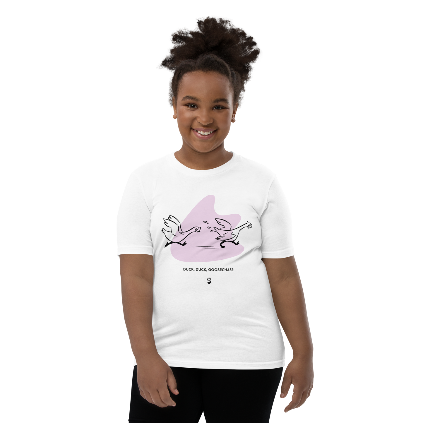 Lilac Duck, Duck, Goosechase Youth T-Shirt - Mustard, Cream or White