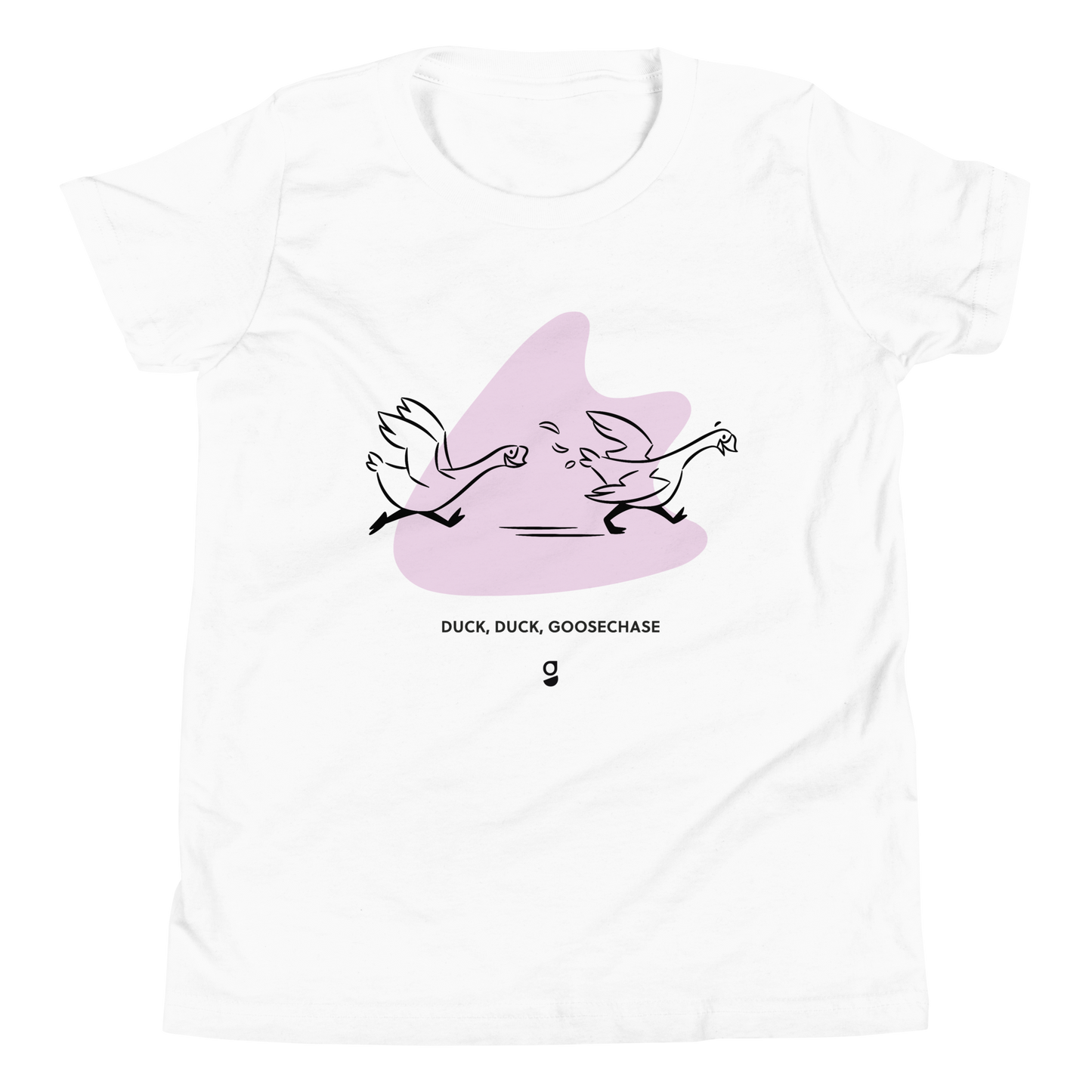 Lilac Duck, Duck, Goosechase Youth T-Shirt - Mustard, Cream or White