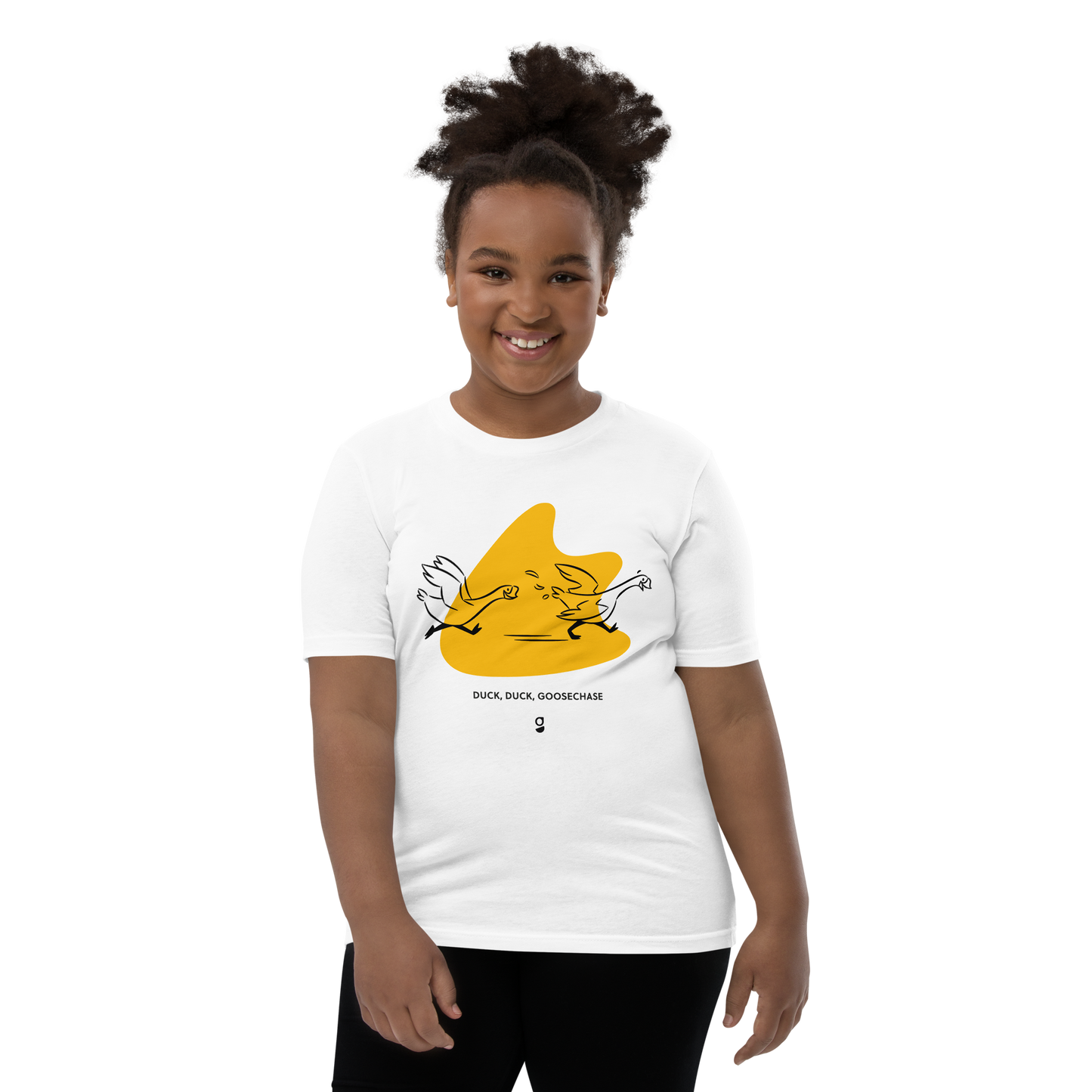 Yellow Duck, Duck, Goosechase Youth T-Shirt - Cream or White