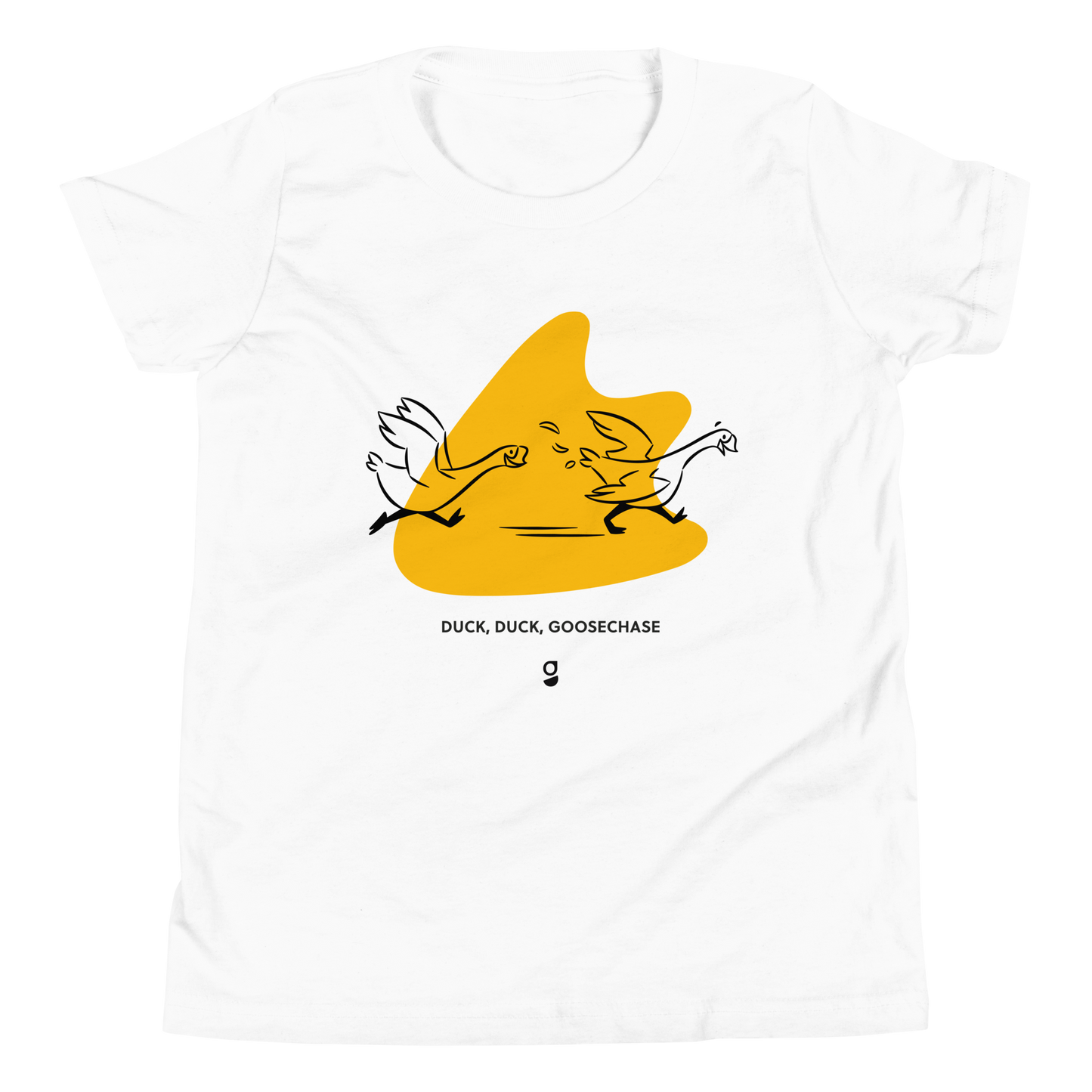 Yellow Duck, Duck, Goosechase Youth T-Shirt - Cream or White