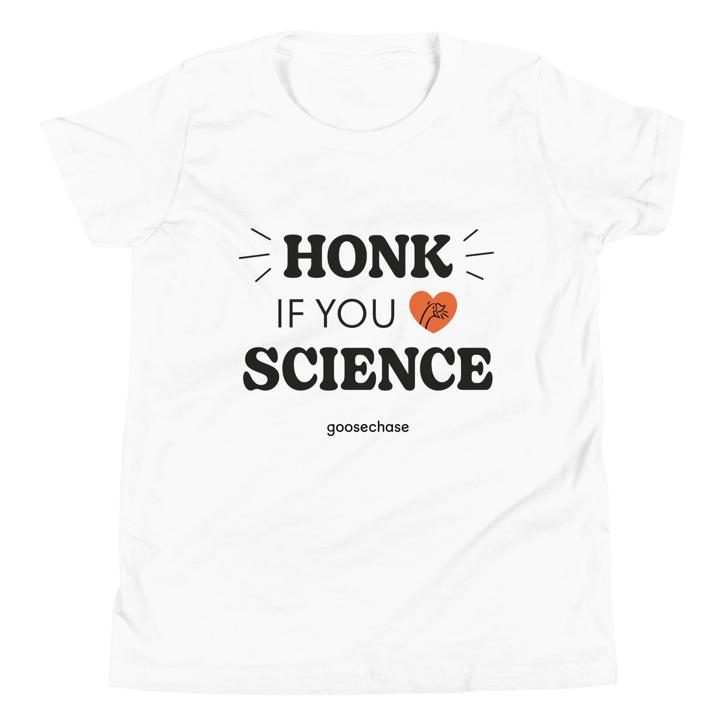 Honk If You Love Science Youth T-Shirt - White or Cream